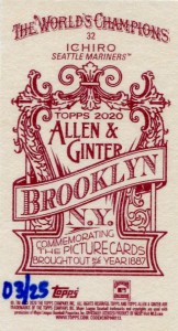 Allen & Ginter Mini Brooklyn Back /25